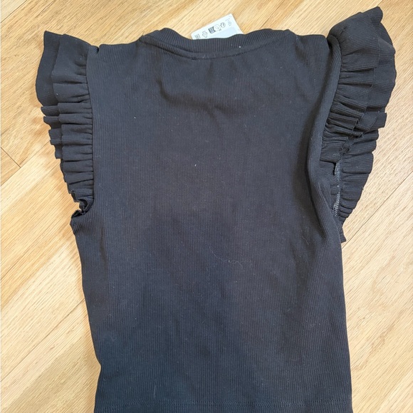 Black Ruffled Top - Picture 2 of 3
